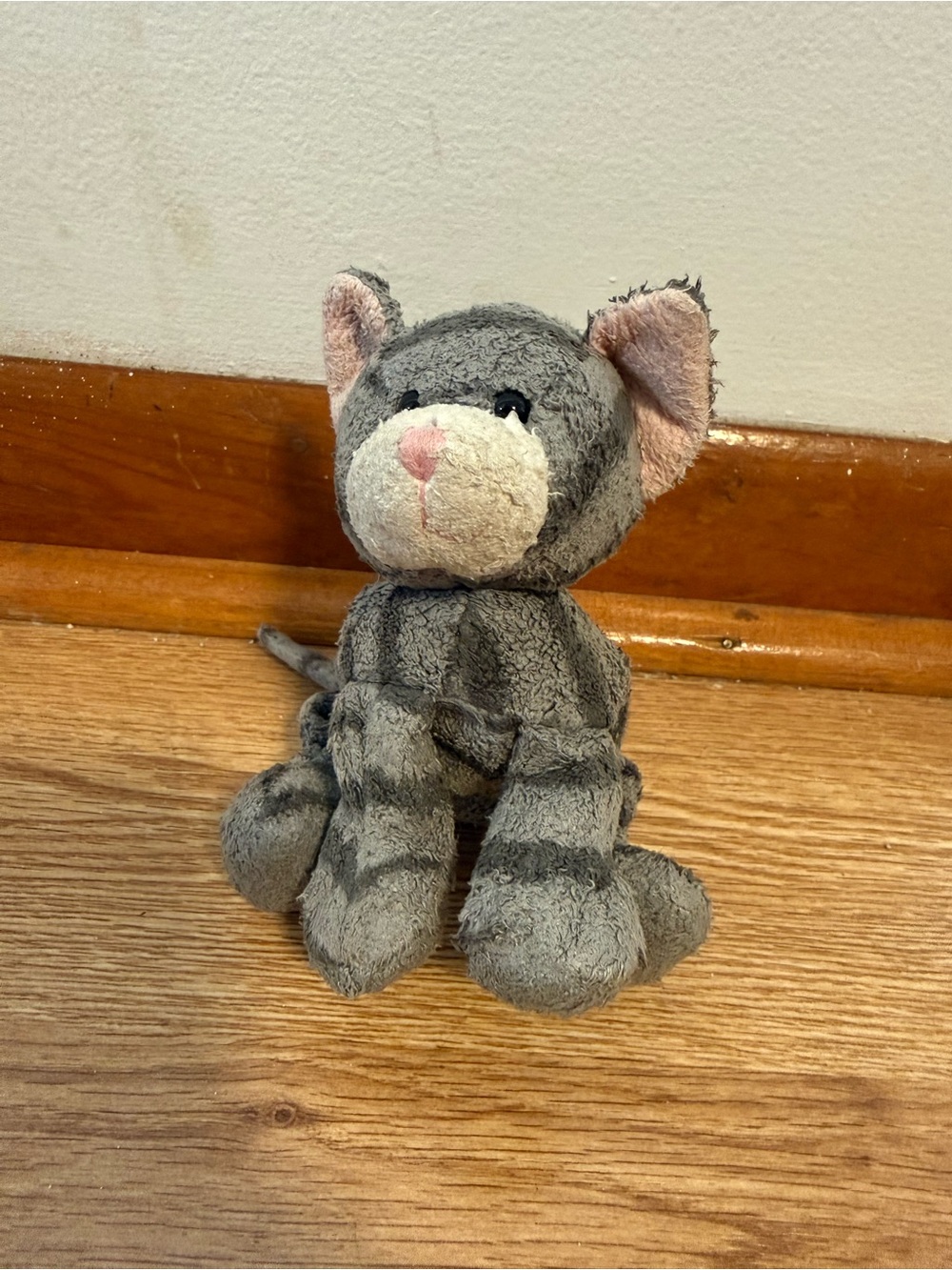 RUSS Luv Pets Tabbies Plush Gray Kitten Cat Striped Floppy Beans VTG Mini 4"